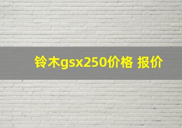 铃木gsx250价格 报价